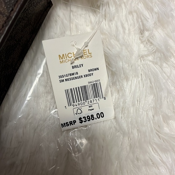 Michael Kors, Briley small messenger, Crossbody bag in brown with tan strap, new - Picture 10 of 11